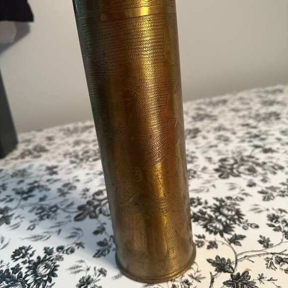 WWI Verdun Artillery Shell Trench Art Flowers Floral Bras 1916 - Picture 2 of 12